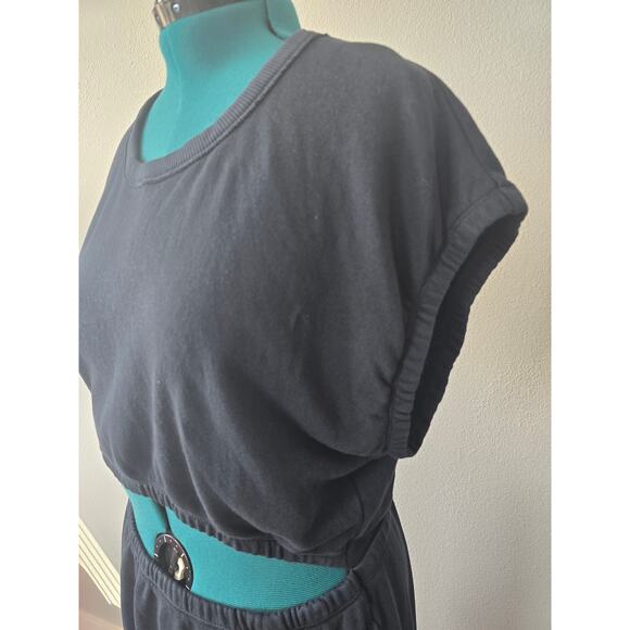 OFFLINE by Aerie Black Sweatshirt Dress XL Cotton Lounge Fit w/ Pockets Comfy - Picture 3 of 10